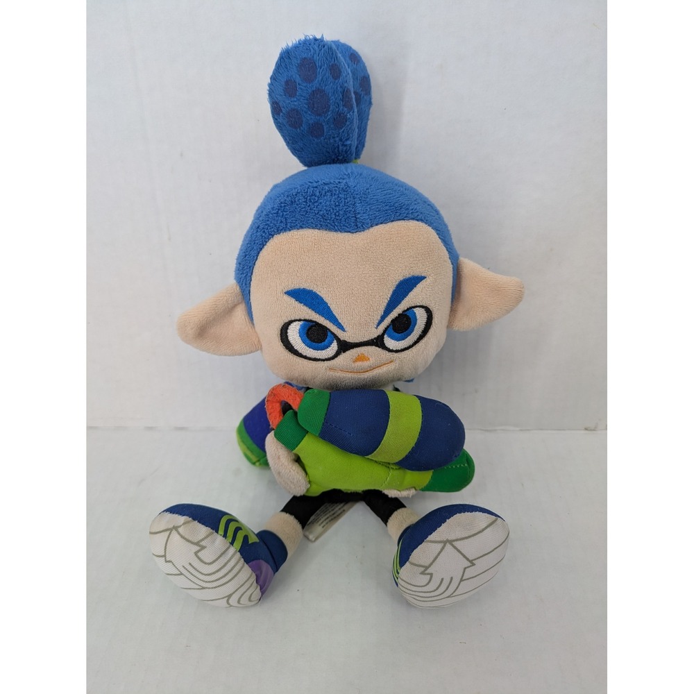 Nintendo Splatoon Inkling Boy Plush 10" Blue Sanei Little Buddy Video Game 1468